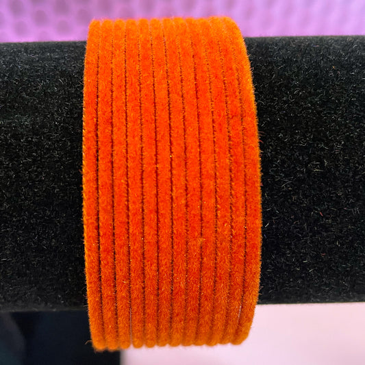 Orange Velvet Bangles