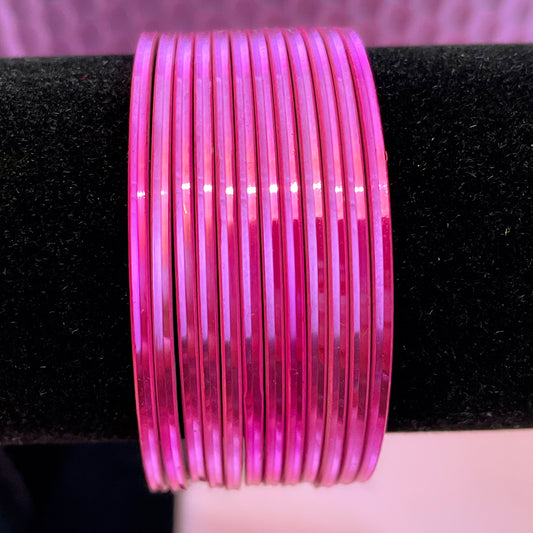 Pink Metal Bangles