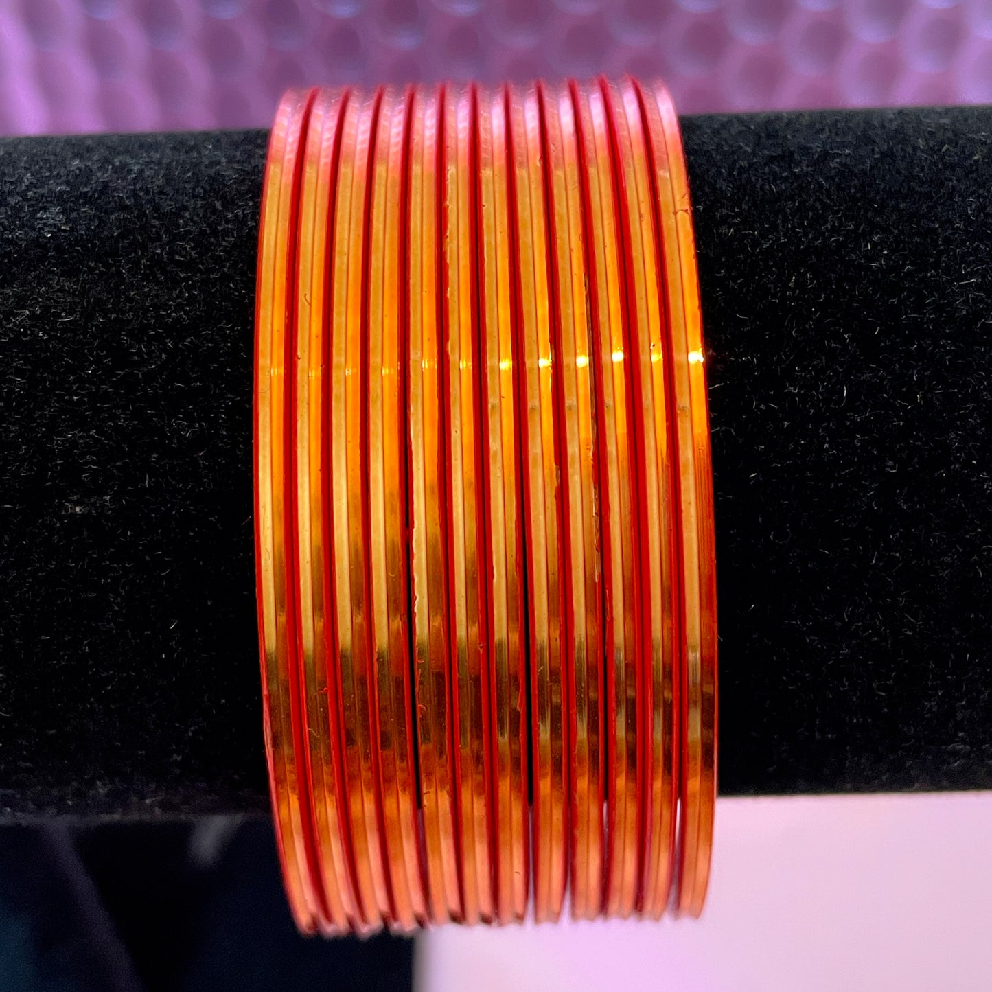 Orange Glossy Bangles