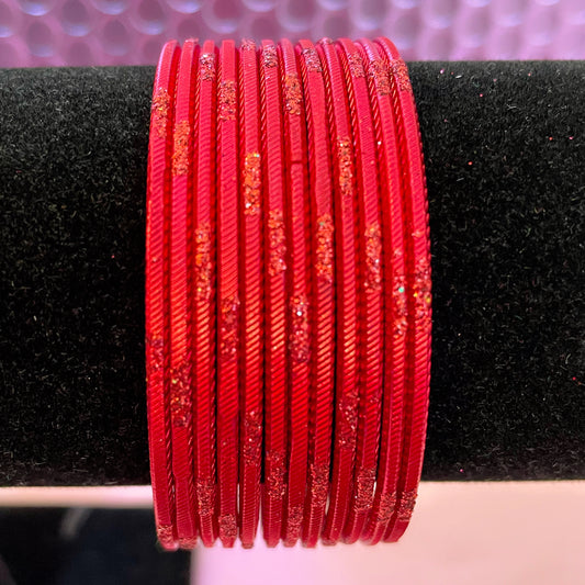 Red Metal Bangles