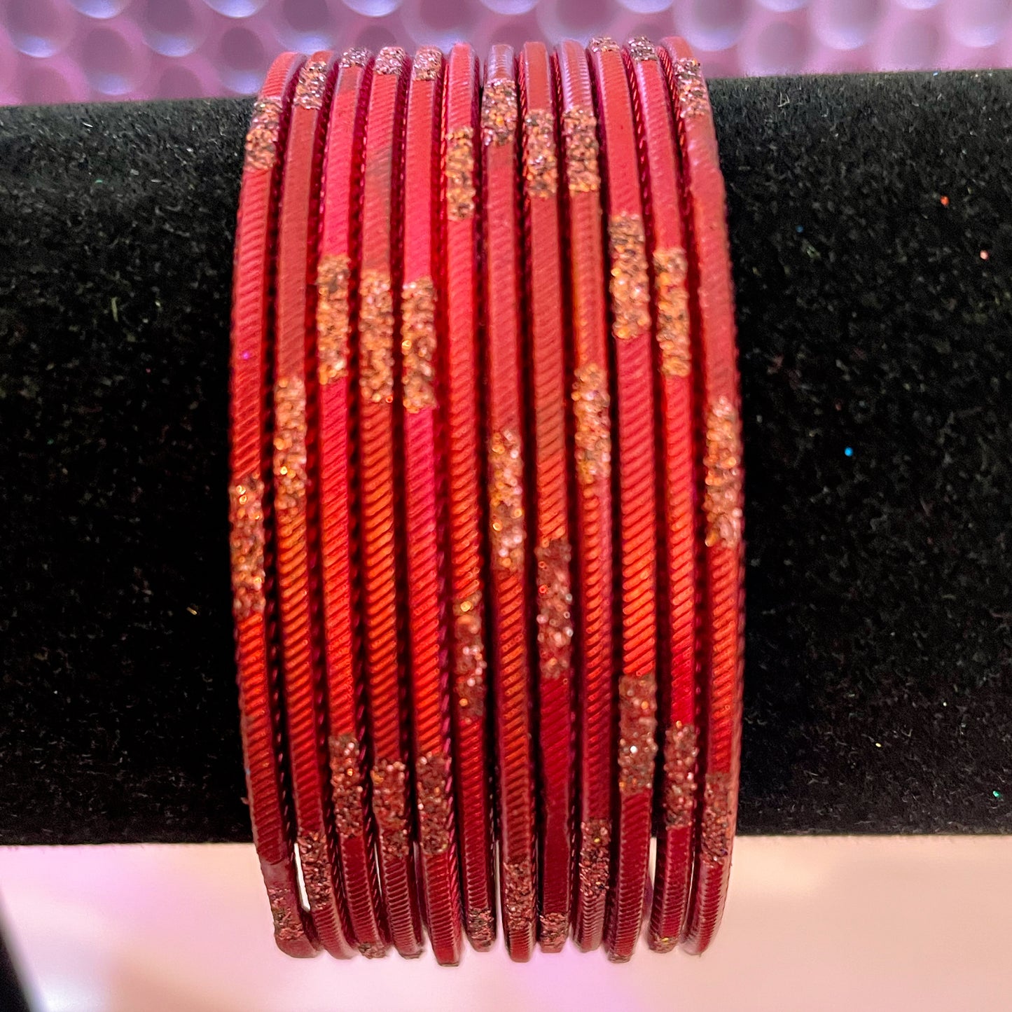 Maroon Metal Bangles