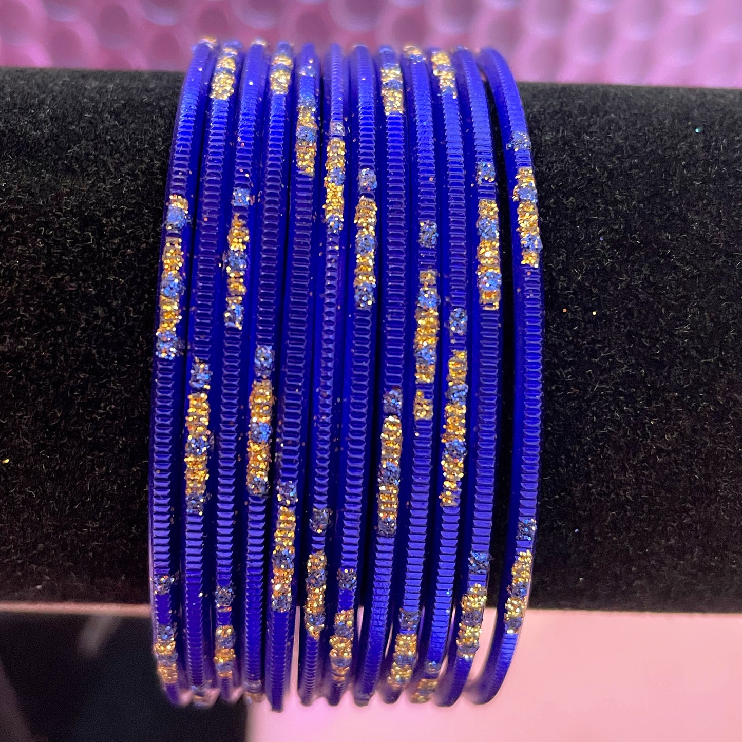 Blue Metal Bangles