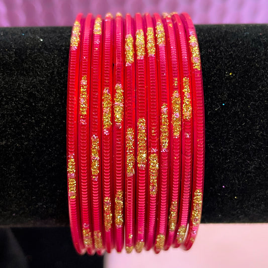 Rose Red Metal Bangles