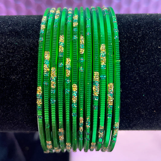 Green Metal Bangles