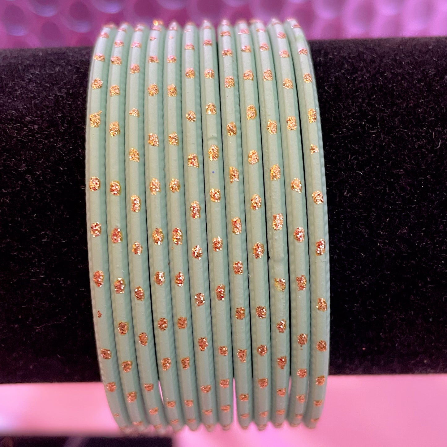 Light Mint Metal Bangles