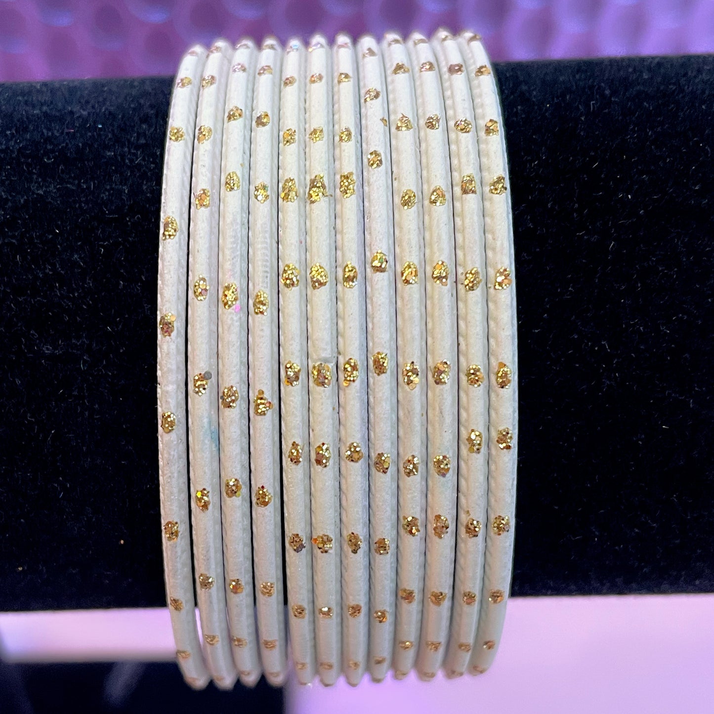 Cream Metal Bangles