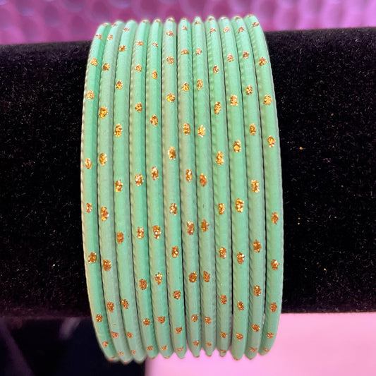 Mint Green Metal Bangles