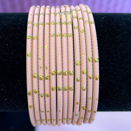 Peach Metal Bangles