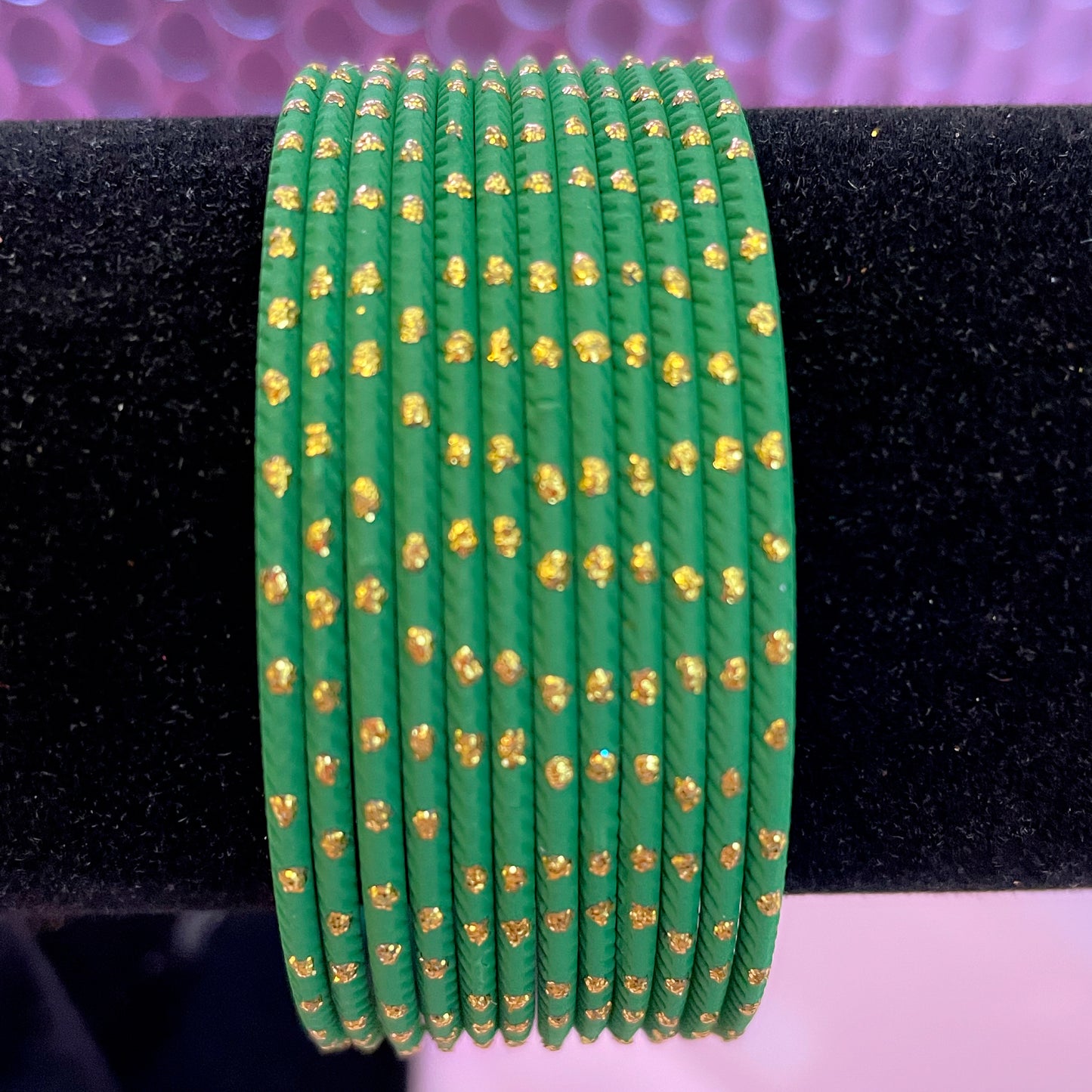 Green Metal Bangles