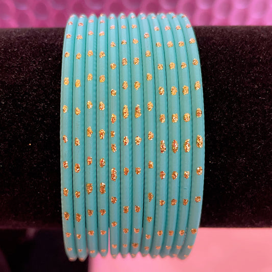 Pastel Blue Metal Bangles