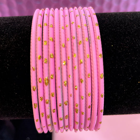 Pink Metal Bangles