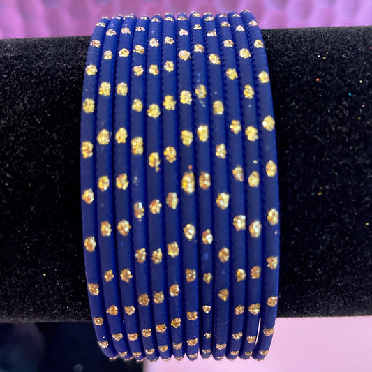 Midnight Blue Metal Bangles