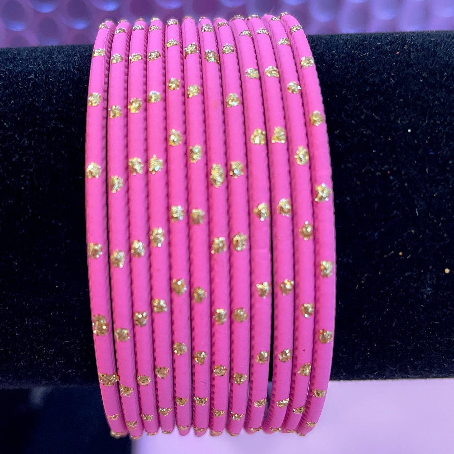 Taffy Pink Metal Bangles