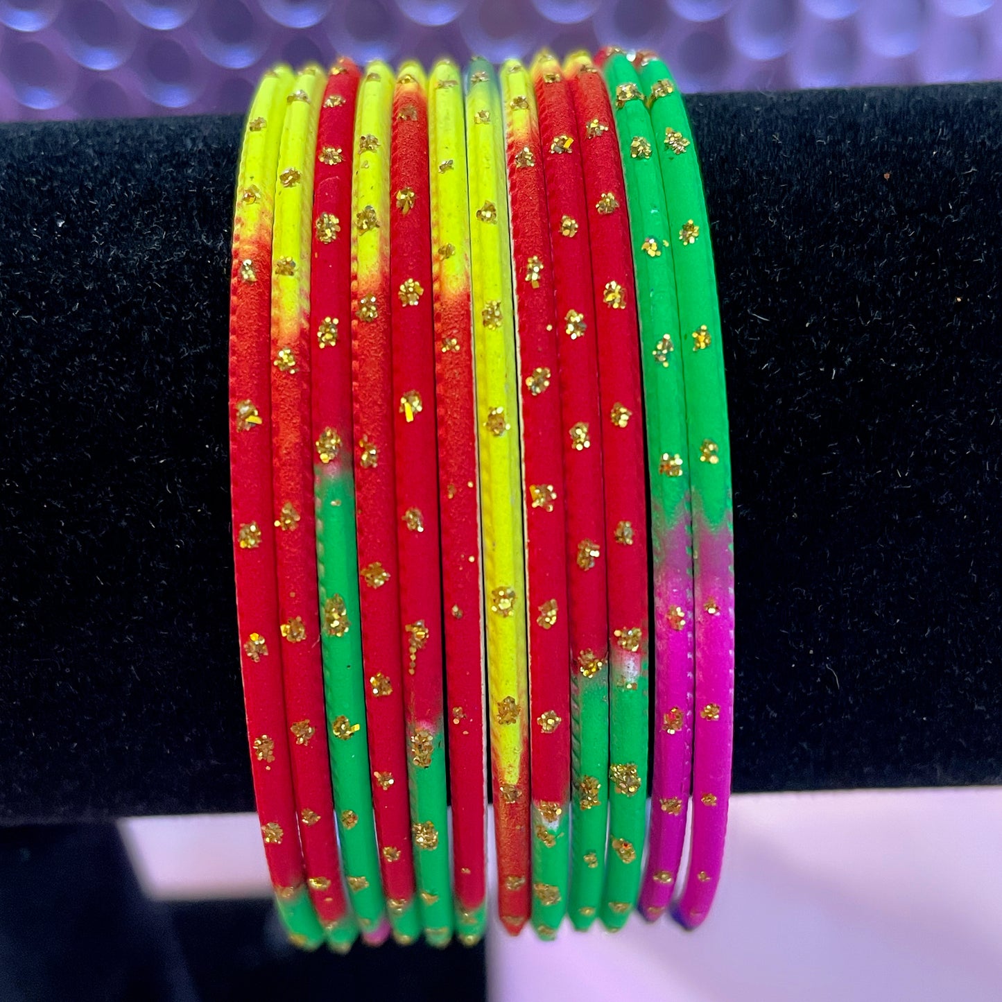 Multicoloured Metal Bangles