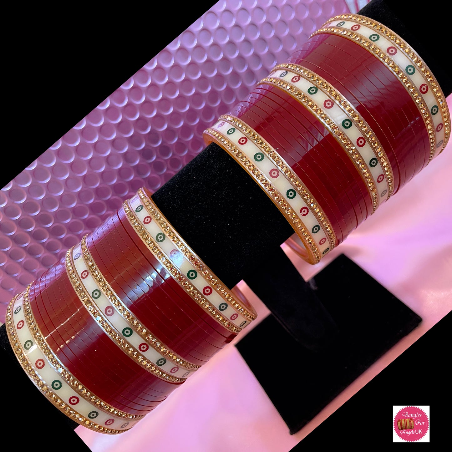 Bridal Punjabi Chura - Maroon