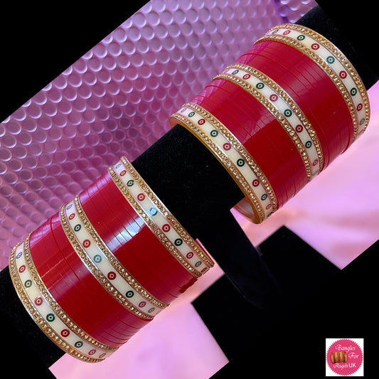 Bridal Punjabi Chura - Red
