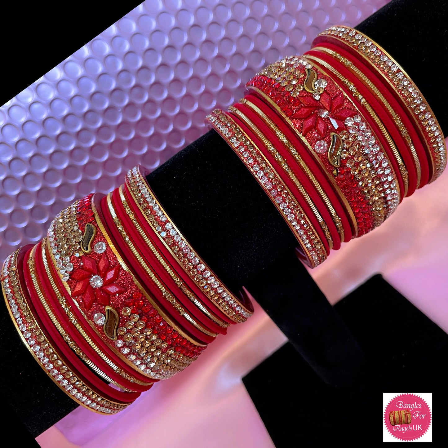 Red & Gold Bangle Set