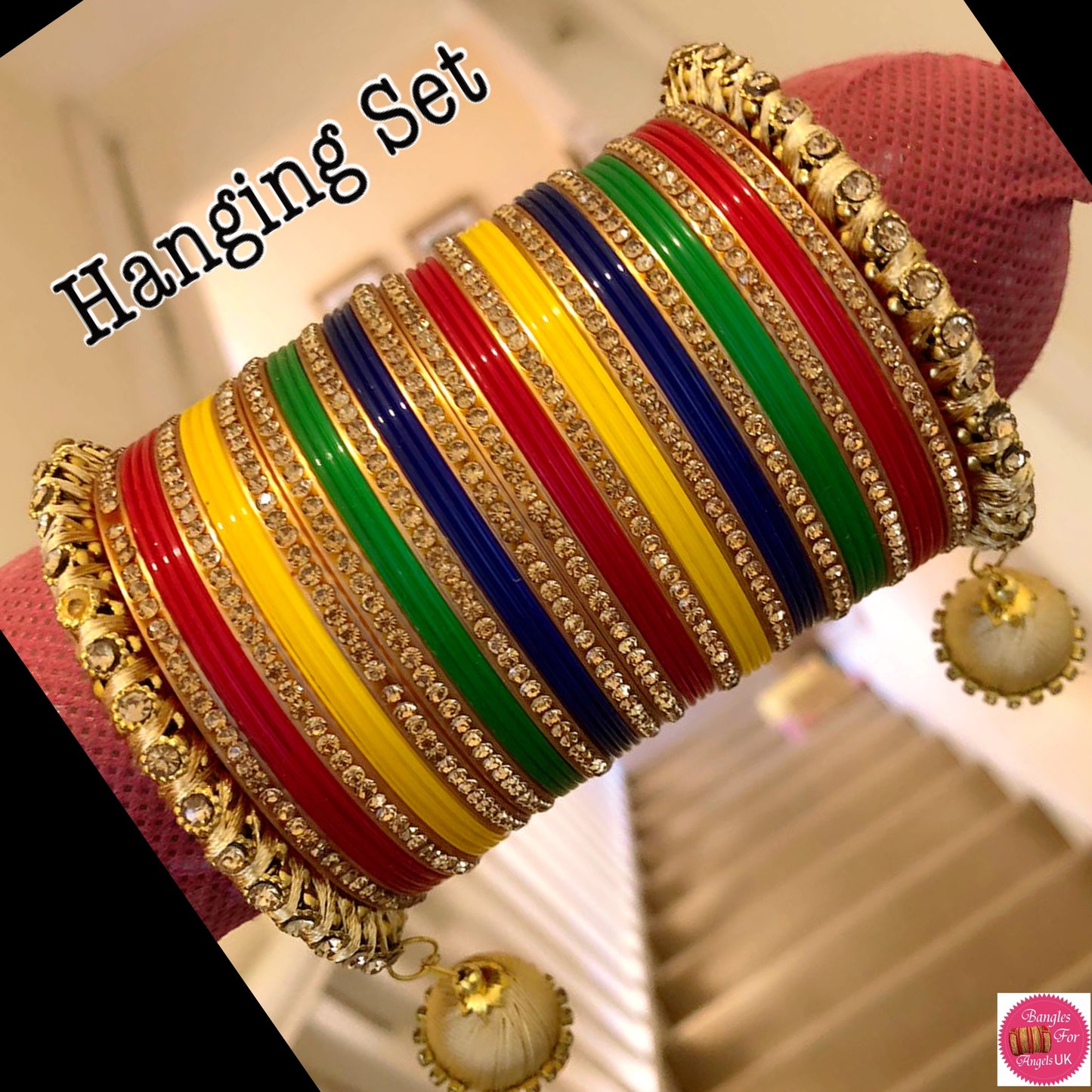 Multicoloured Hanging Bangle Set