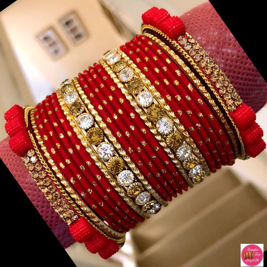 Red Bangle Set