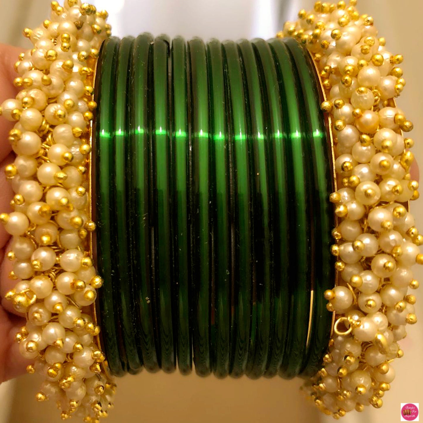 Various Colours Pearl Glass Bangle Sets