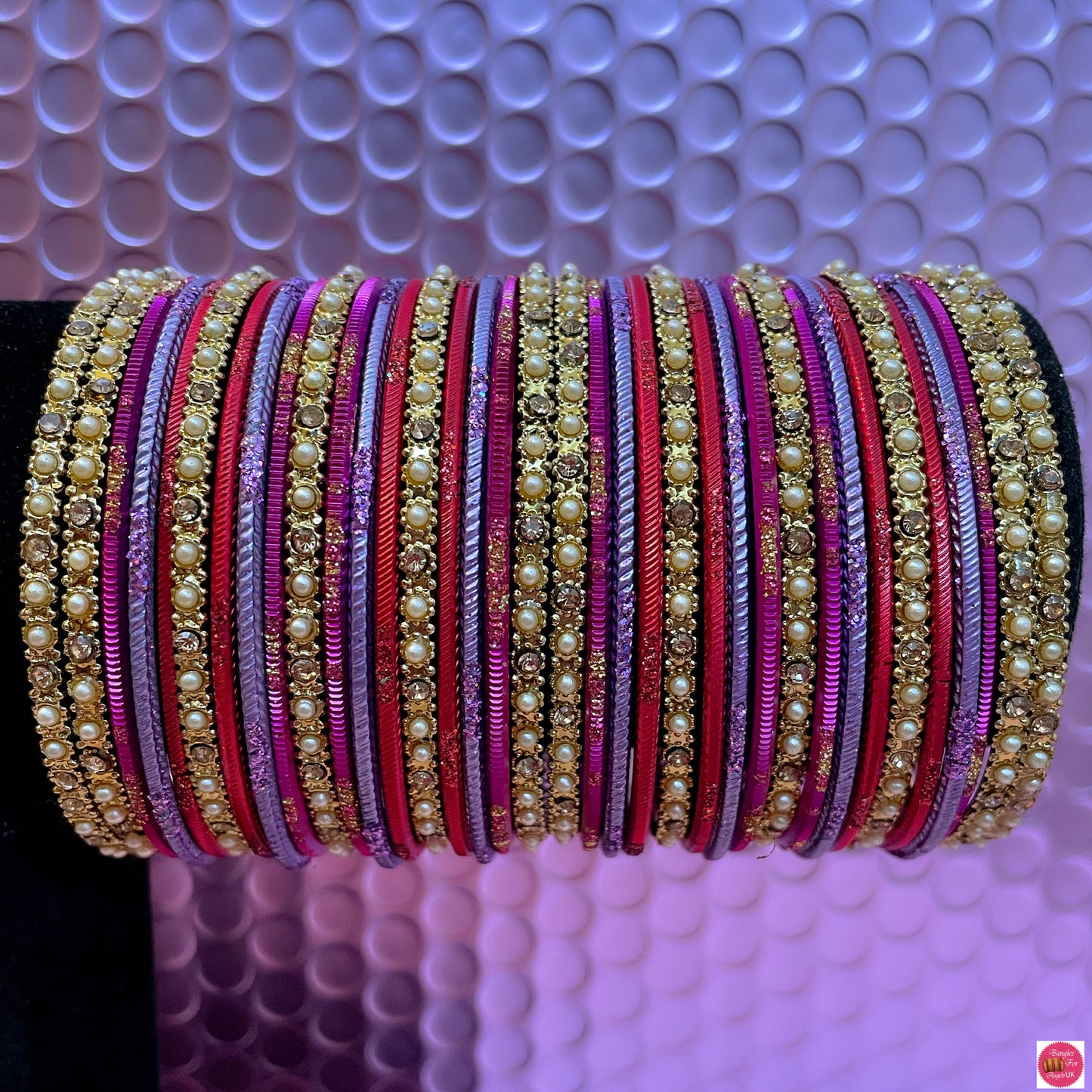 Multicoloured Metal Bangles Set