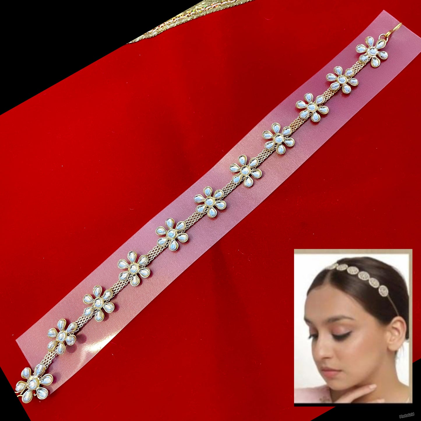 Silver Flower Sheeshful/Headband