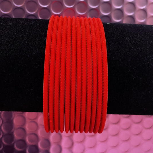 Tomato Red Matte Bangles