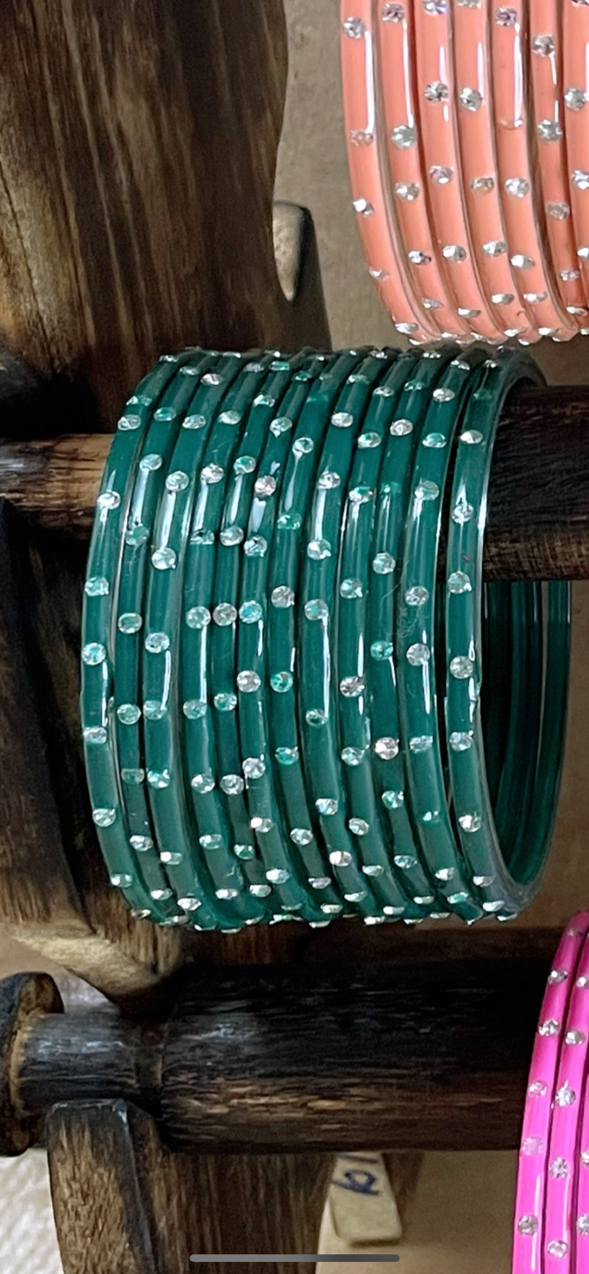 Teal Green Glass Bangles