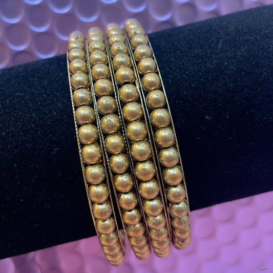 Gold Metal Bangles- Size 2.2