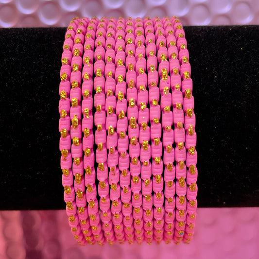 Pink Metal Bangles