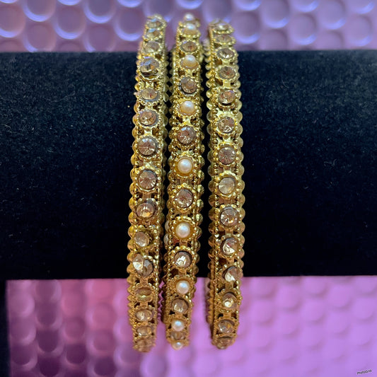 Gold Metal Bangles- Size 2.6