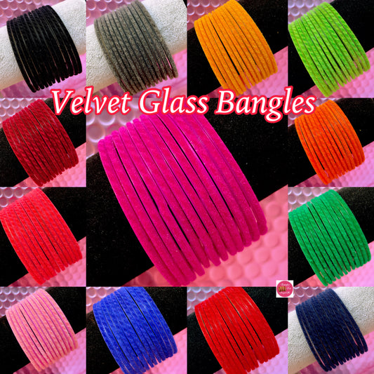 Velvet Glass Bangle Combo Pack