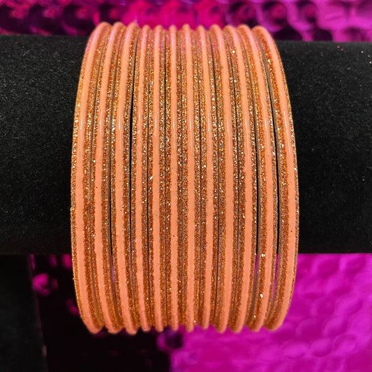 Peach Glass Bangles