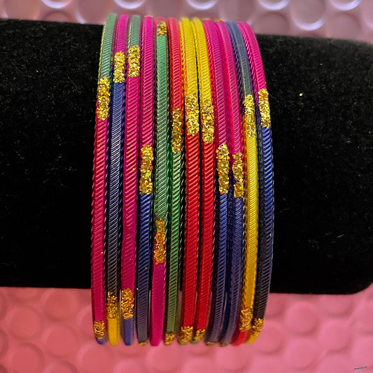 Multicoloured Metal Bangles