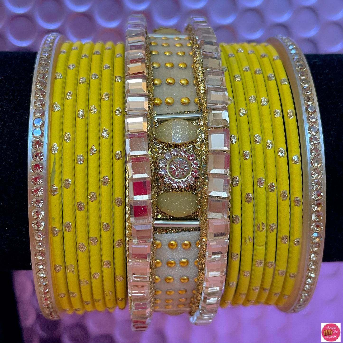 Yellow & Gold Bangle Set