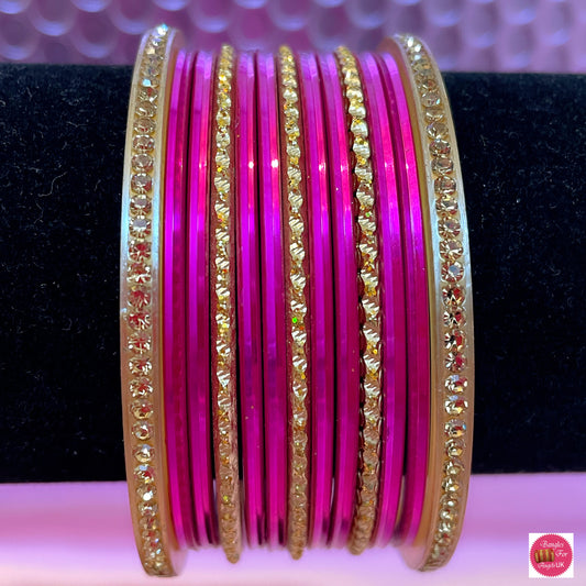 Magenta/Pink Bangle Set