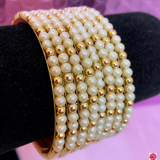 Pearl Metal Bangles- Size 2.4