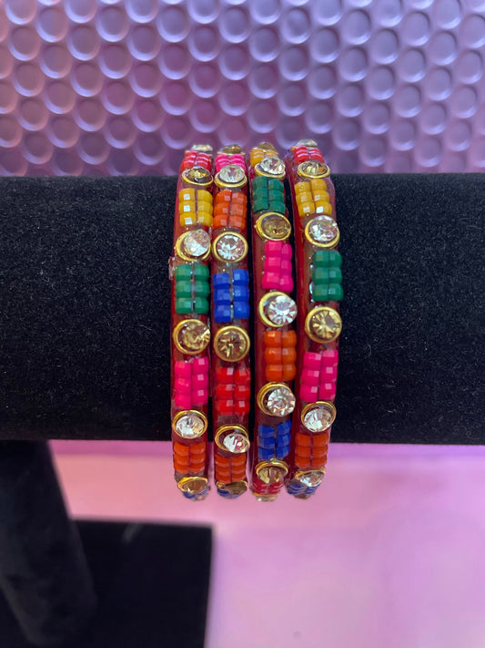 Multicoloured Glass Karas- Size 2.4/2.8