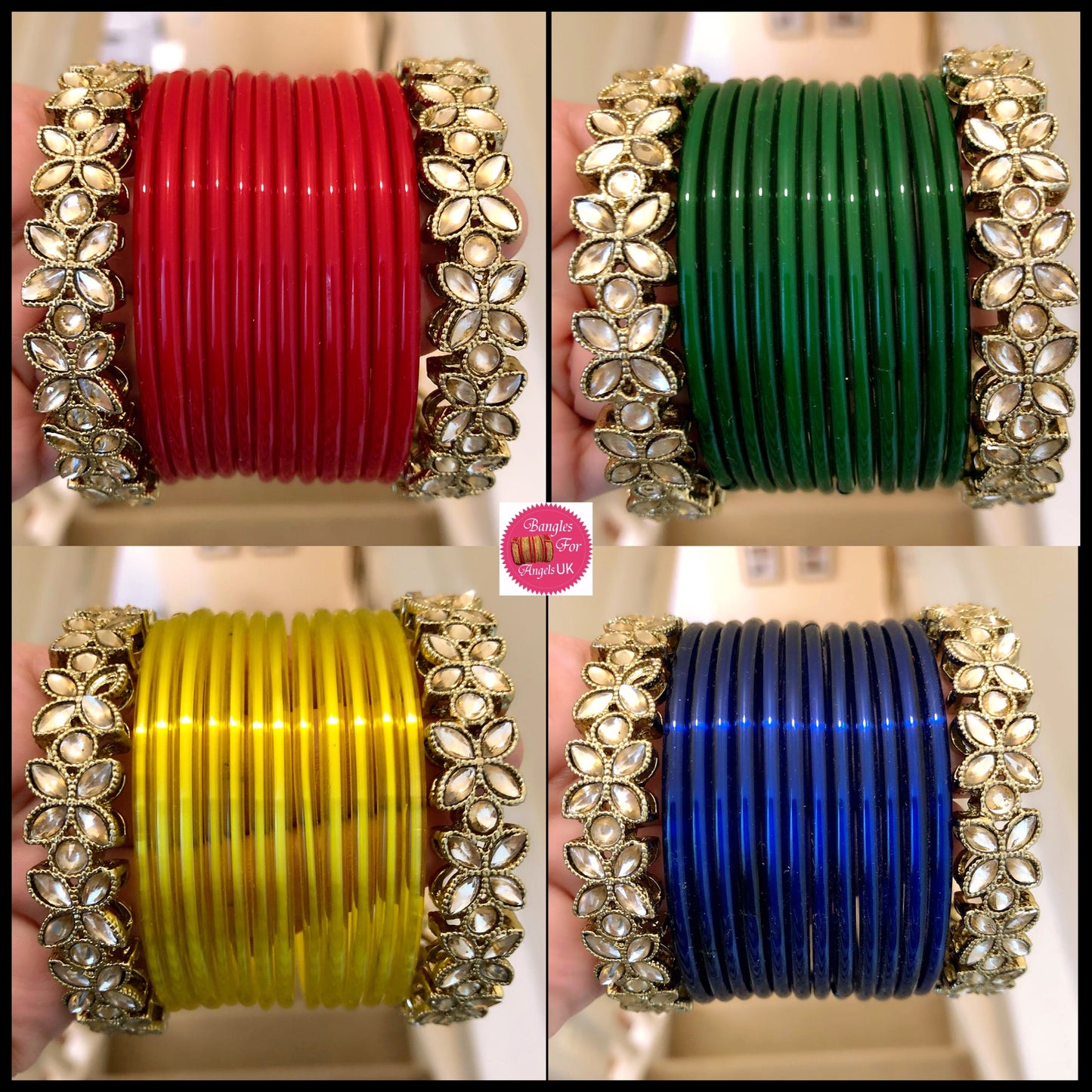 Kundan Glass Bangle Sets