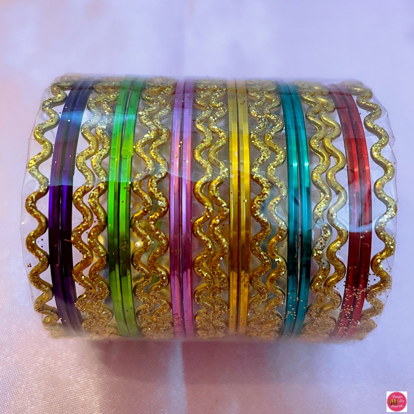 Multicoloured Metal Bangle Set