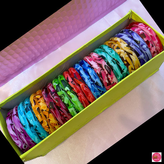 Acrylic/Plastic Bangles Pack- Size 2.6