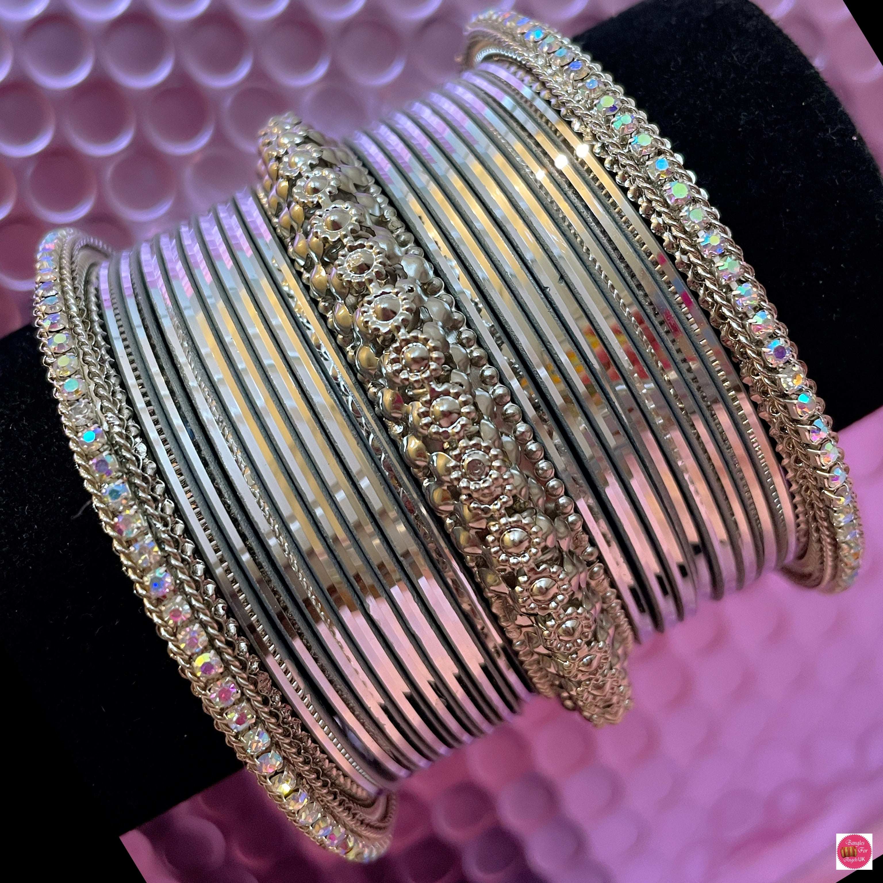 Silver metal sales bangles online