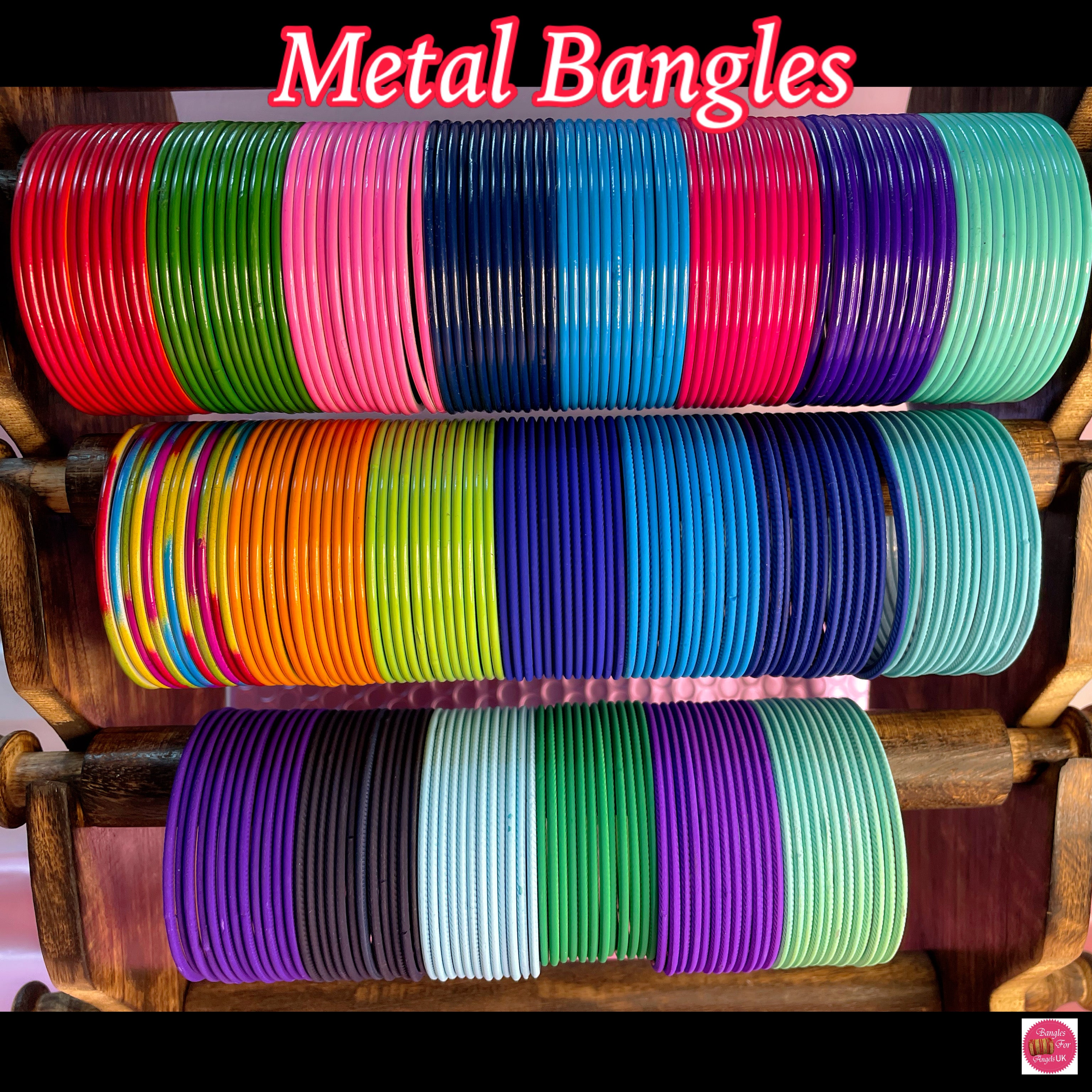 Any 10 Metal Bangle Set/Colours Combo Pack – Bangles For Angels UK