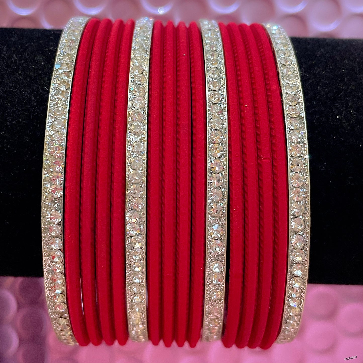 Various Colour Silver Metal Bangles Sets