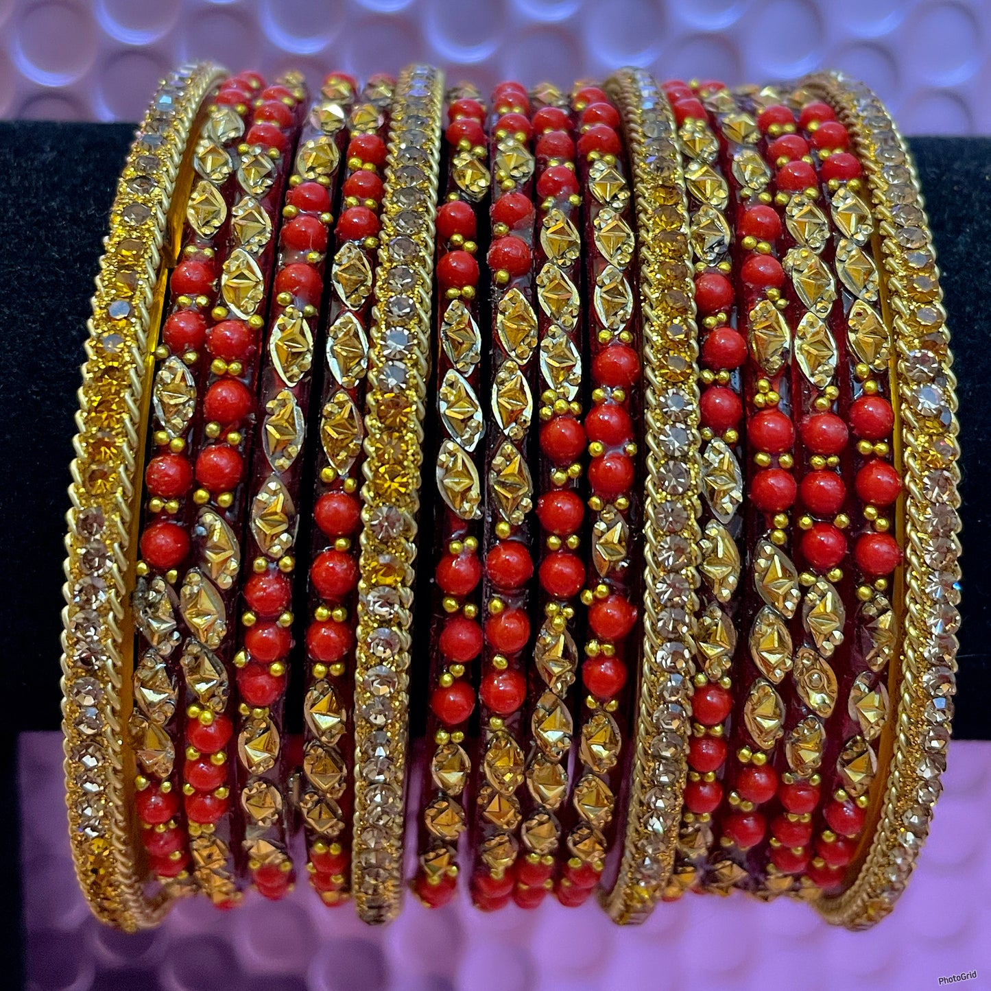 Pure Designer Glass Bangles Sets- Various Colours