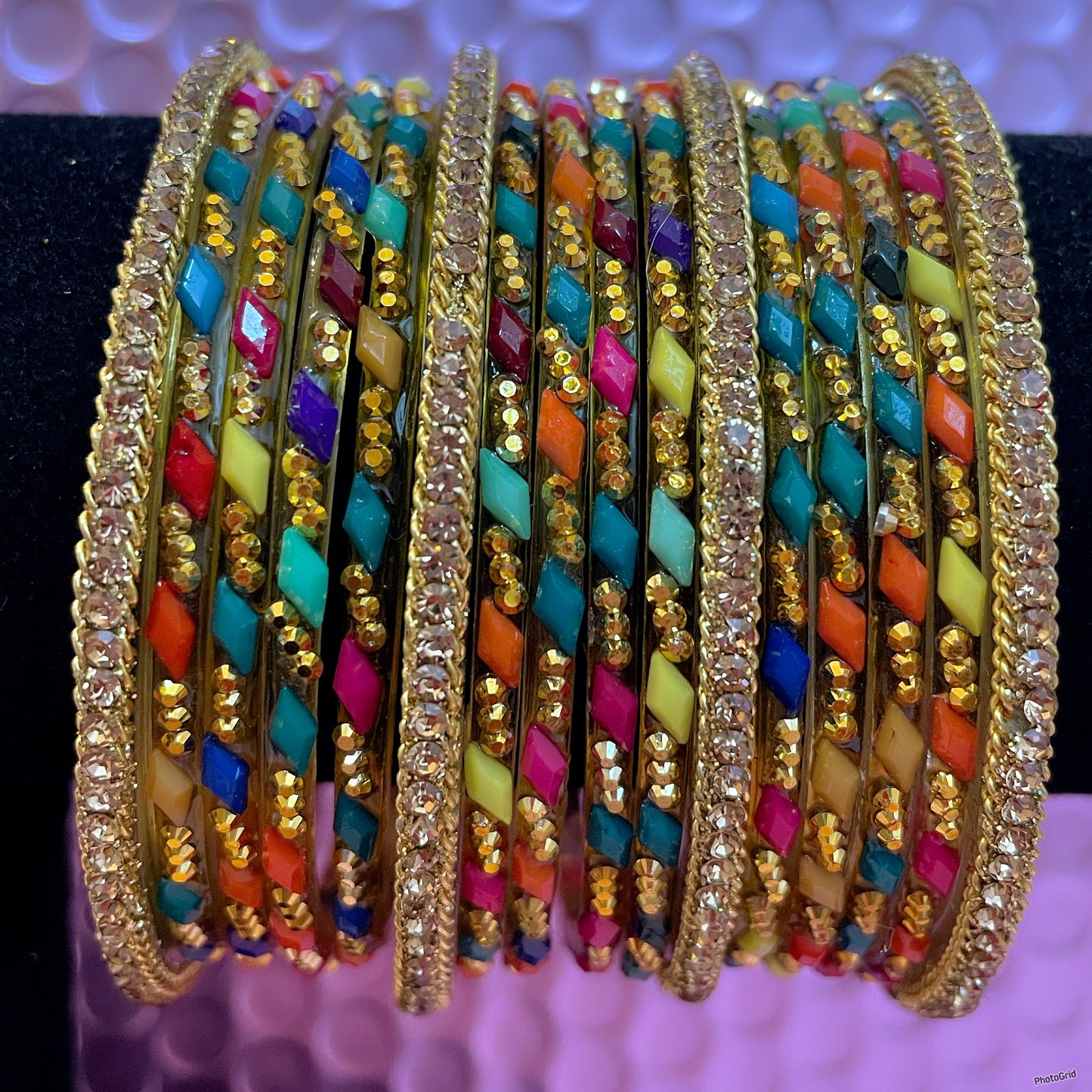 Pure Designer Glass Bangles Sets- Various Colours