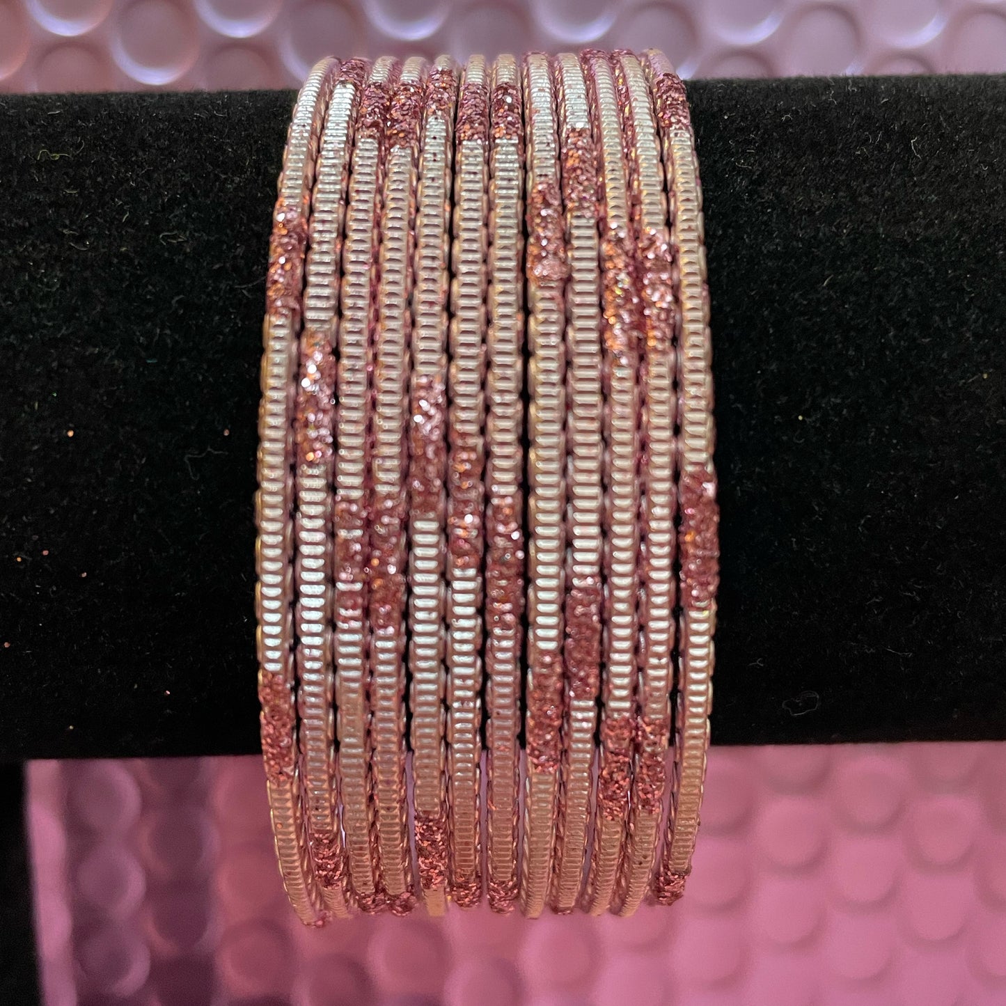 Light Pink Metal Bangles