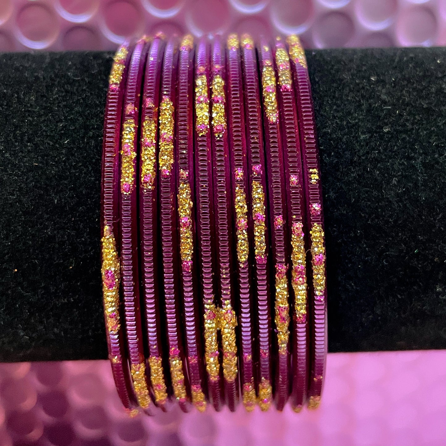 Plum Purple Metal Bangles