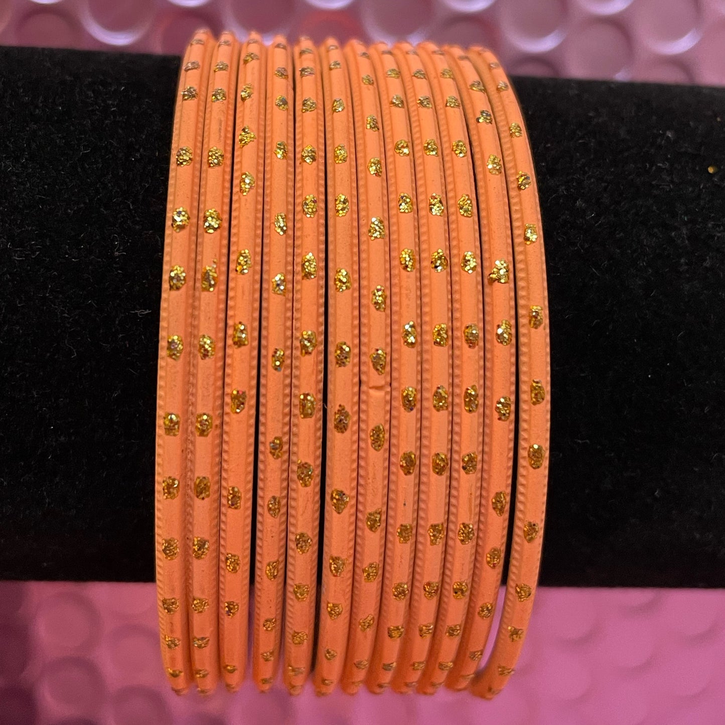 Peach Metal Bangles- Size 2.4