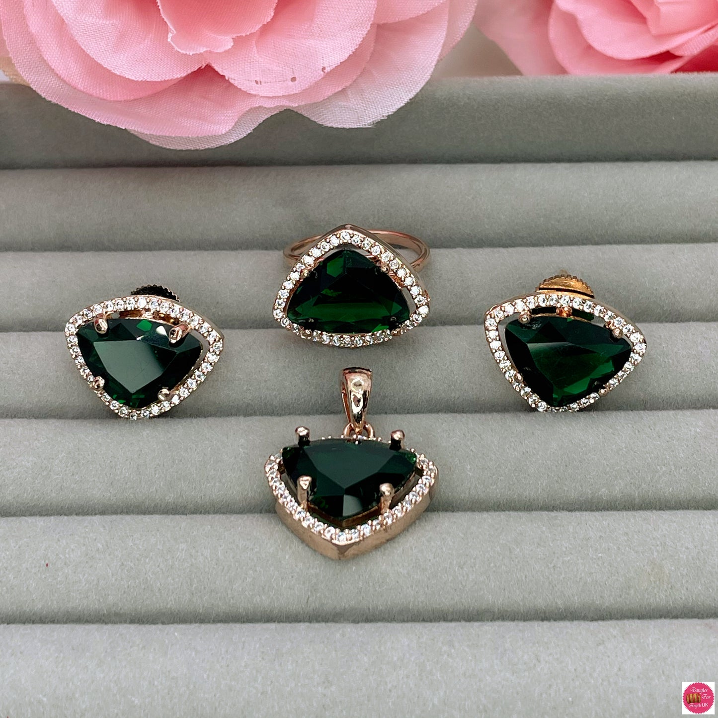 American Diamond Full Set- Green